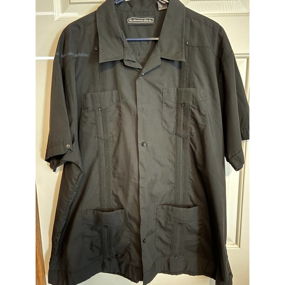 The Havanera Shirt Co. Men's Black Short Sleeve Button Front Shirt Size XXL - Picture 1 of 6